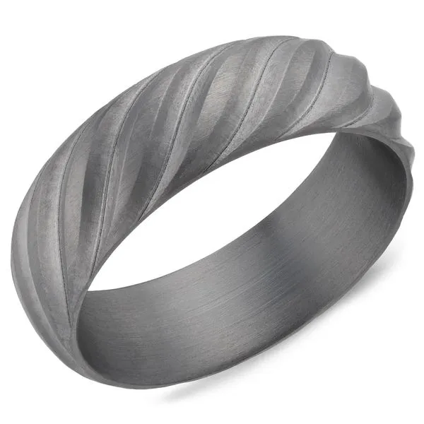 7mm Grey Tantalum Wedding Band Cornell's Jewelers Rochester, NY
