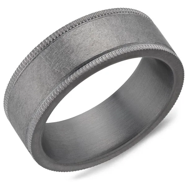 8mm Grey Tantalum Wedding Band Cornell's Jewelers Rochester, NY