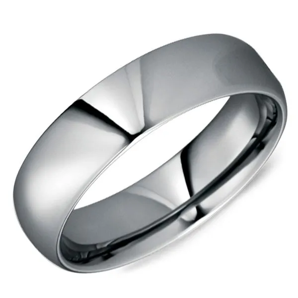 6mm Grey Titanium Wedding Band Cornell's Jewelers Rochester, NY