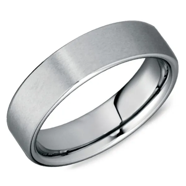 6mm Grey Tungsten Carbide Wedding Band Cornell's Jewelers Rochester, NY