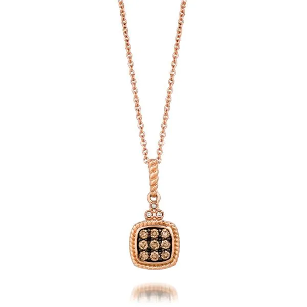 Le Vian 14k Strawberry Gold Pendant With Chocolate Diamonds 1 6 Cts Vanilla Diamonds Cts Coughlin Jewelers St Clair Mi