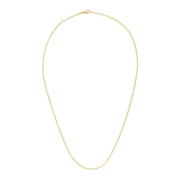 Gold 1.5mm Paperclip Chain - 18
