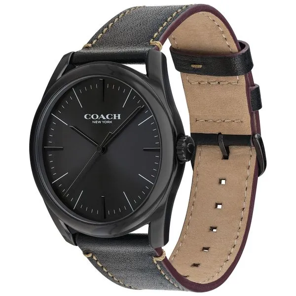 Coach Men S Preston Black Leather Strap Watch Coughlin Jewelers St Clair Mi - Coach Watch Black Leather Band Coach Men S Preston Black Leather Strap Watch Coughlin Jewelers St Clair Mi - Coach Watch Black Leather Band
