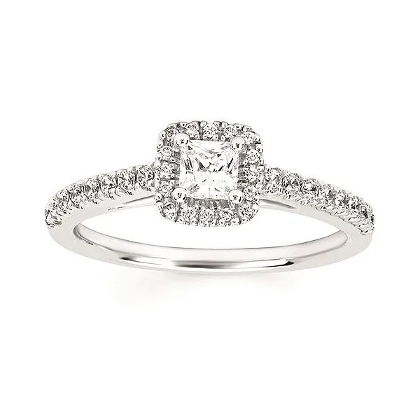 Princess Halo Engagement Ring Cravens & Lewis Jewelers Georgetown, KY