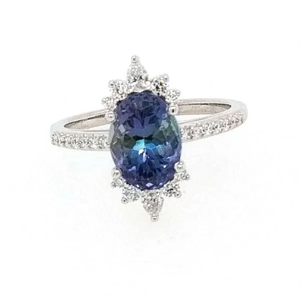 Peacock Tanzanite and Diamond Ring Cravens & Lewis Jewelers Georgetown, KY