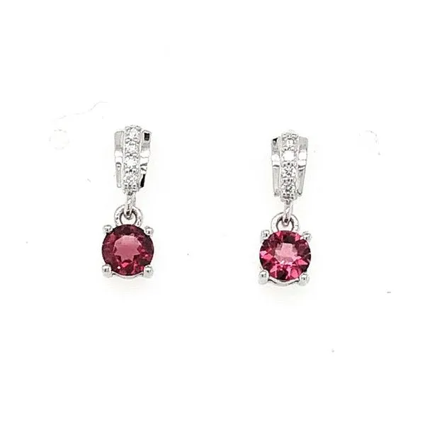 Rhodolite Garnet and Diamond earrings Cravens & Lewis Jewelers Georgetown, KY