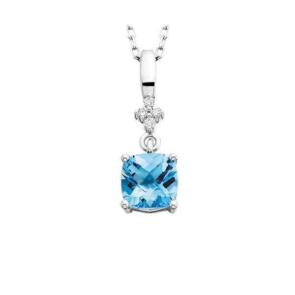 Blue Topaz and Diamond Pendant Cravens & Lewis Jewelers Georgetown, KY