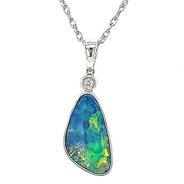 Australian Opal Doublet Pendant Cravens & Lewis Jewelers Georgetown, KY