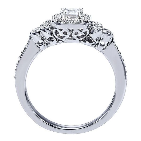 14k Vintage Style Three Stone Cluster Engagement Ring Image 2 David Douglas Diamonds & Jewelry Marietta, GA