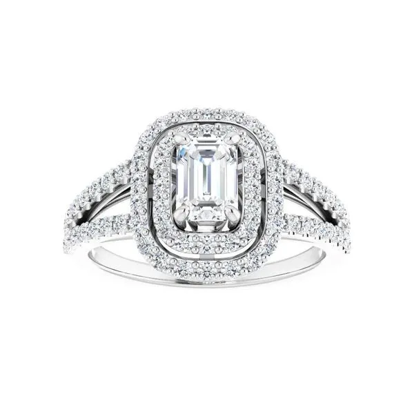 Double Halo Engagement Ring | 4/5 ct
