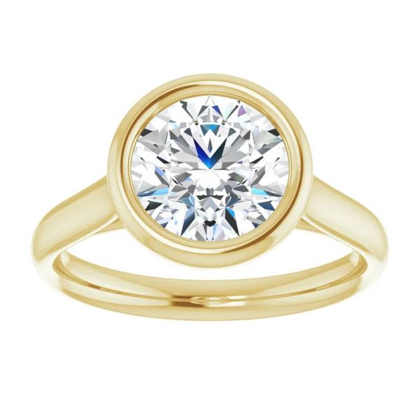 14k Bezel Set Solitaire Engagement Ring Image 3 David Douglas Diamonds & Jewelry Marietta, GA