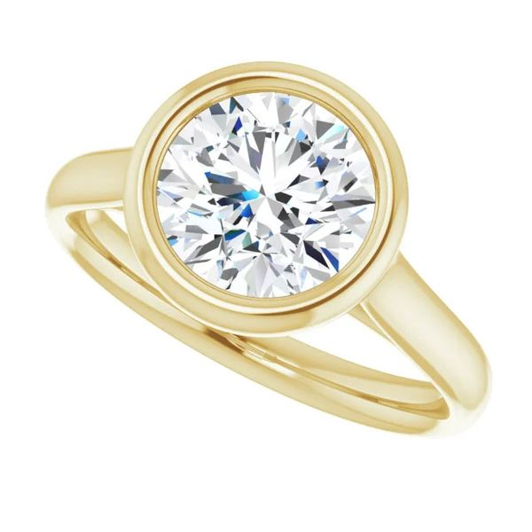 14k Bezel Set Solitaire Engagement Ring Image 5 David Douglas Diamonds & Jewelry Marietta, GA