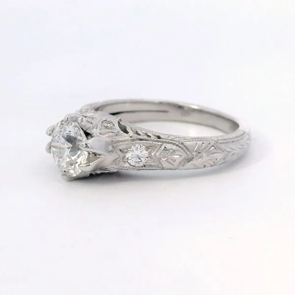 Vintage Lab Diamond Engagement Ring Image 2 David Douglas Diamonds & Jewelry Marietta, GA