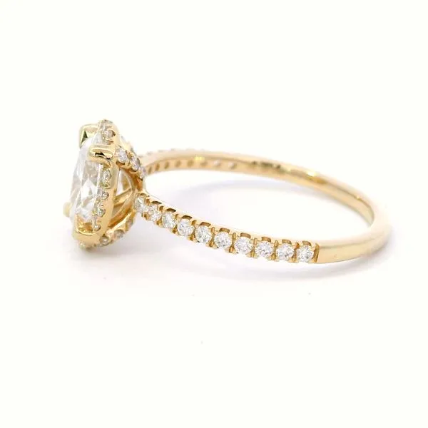 Lab Diamond Halo Engagement Ring