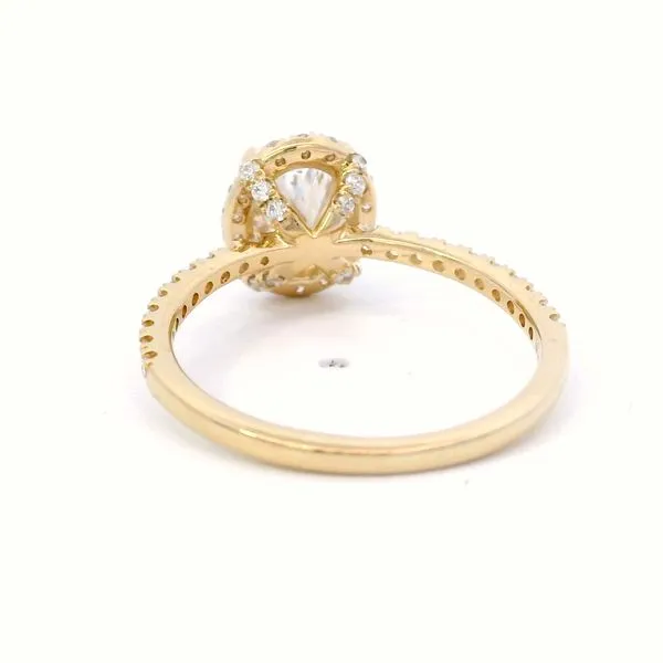 Lab Diamond Halo Engagement Ring