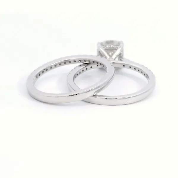 Hidden Halo Wedding Set