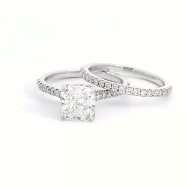 Hidden Halo Wedding Set