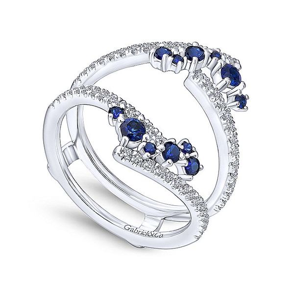 Sapphire and Diamond Wedding Guard Image 3 David Douglas Diamonds & Jewelry Marietta, GA