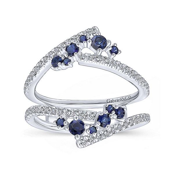 Sapphire and Diamond Wedding Guard Image 4 David Douglas Diamonds & Jewelry Marietta, GA