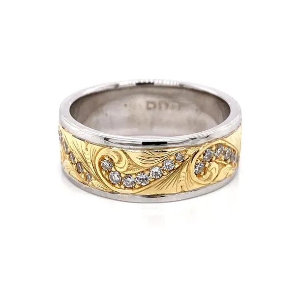 Hand Engraved Diamond Ring