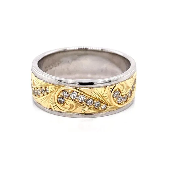 Hand Engraved Diamond Ring