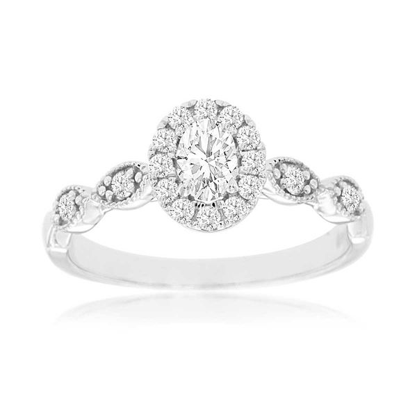 14k White Gold Halo Style Diamond Ring David Douglas Diamonds & Jewelry Marietta, GA