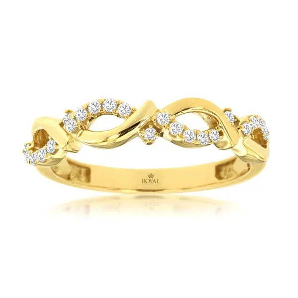 14k Yellow Gold Geometric Style Diamond Ring David Douglas Diamonds & Jewelry Marietta, GA