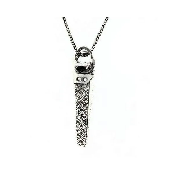 Ornate Silver Handsaw Pendant Image 2 David Douglas Diamonds & Jewelry Marietta, GA