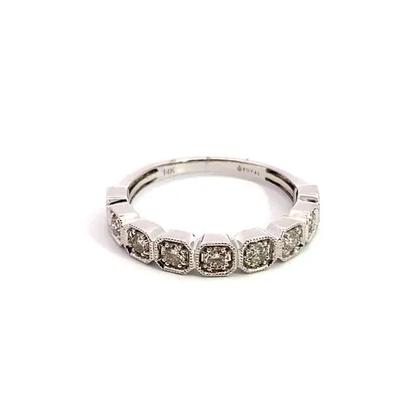 14k White Gold Diamond Stackable Ring similar item image
