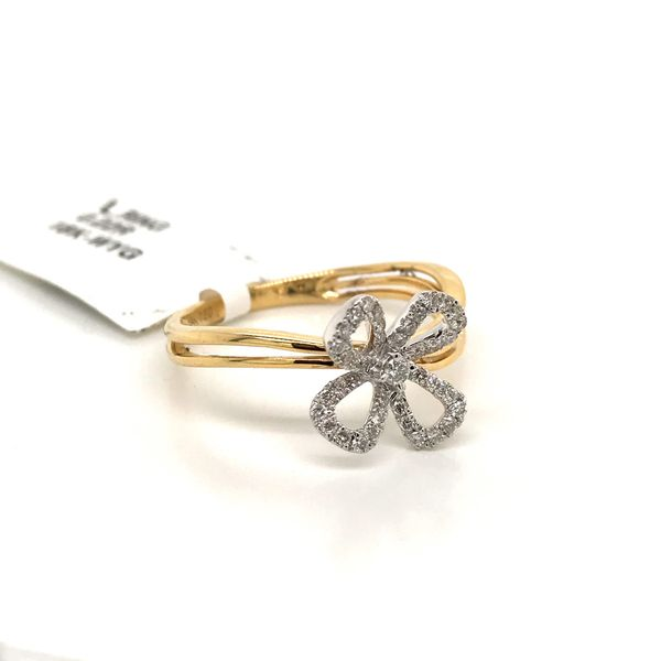 18k Yellow & White Gold Floral Ring Image 2 David Douglas Diamonds & Jewelry Marietta, GA