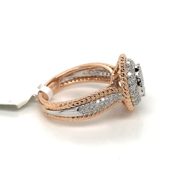 18k Rose & White Gold Cluster Style Ring Image 3 David Douglas Diamonds & Jewelry Marietta, GA