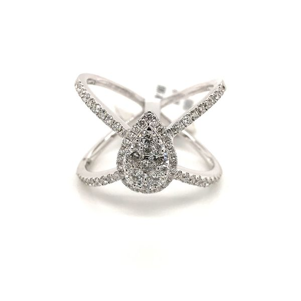 18k White Gold Split Style Cluster Ring David Douglas Diamonds & Jewelry Marietta, GA