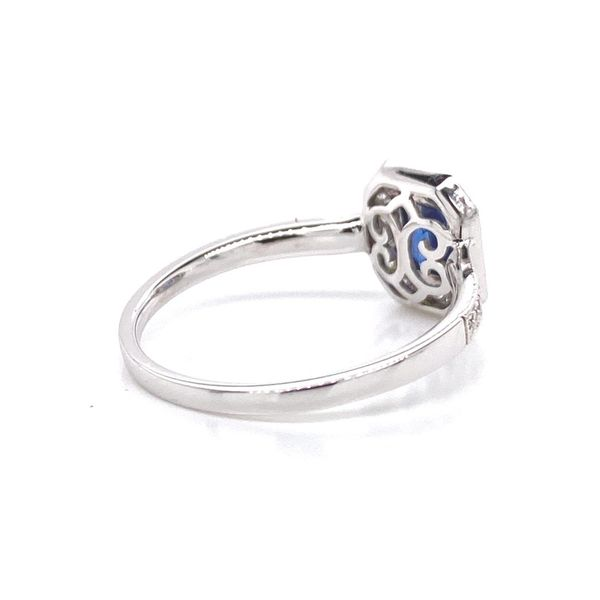 18k Sapphire Halo Ring Image 3 David Douglas Diamonds & Jewelry Marietta, GA