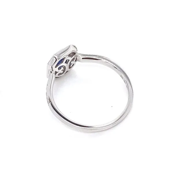 18k Sapphire Halo Ring Image 4 David Douglas Diamonds & Jewelry Marietta, GA