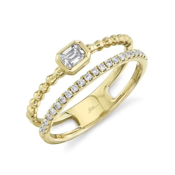 14k Two Row Ring