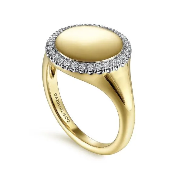 Diamond Signet Ring thumb image 3