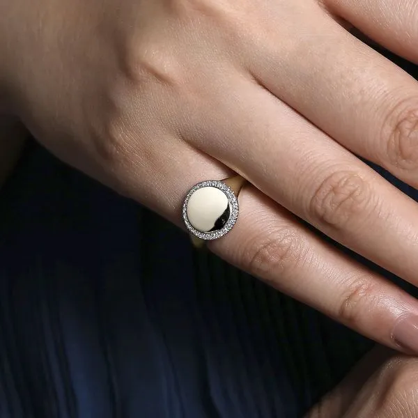 Diamond Signet Ring thumb image 5