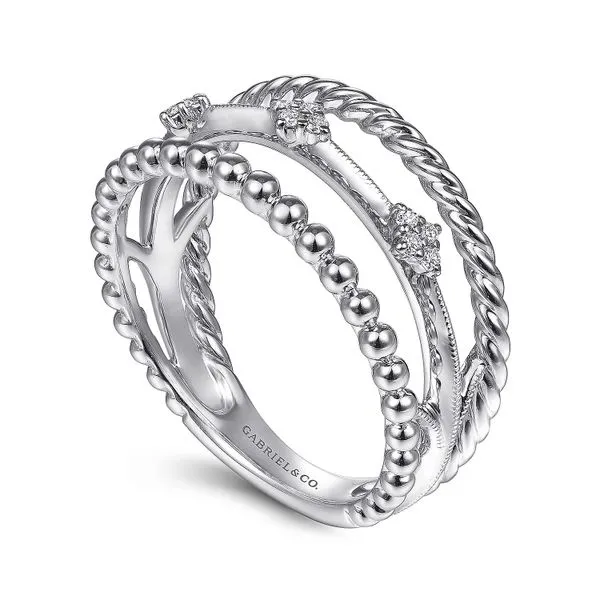 Three Row Diamond Ring