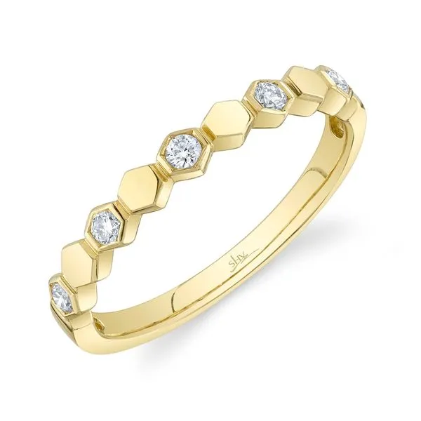 14k Hexagon Ring