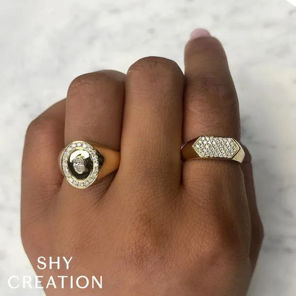 14k Pave Signet Ring Image 2 David Douglas Diamonds & Jewelry Marietta, GA