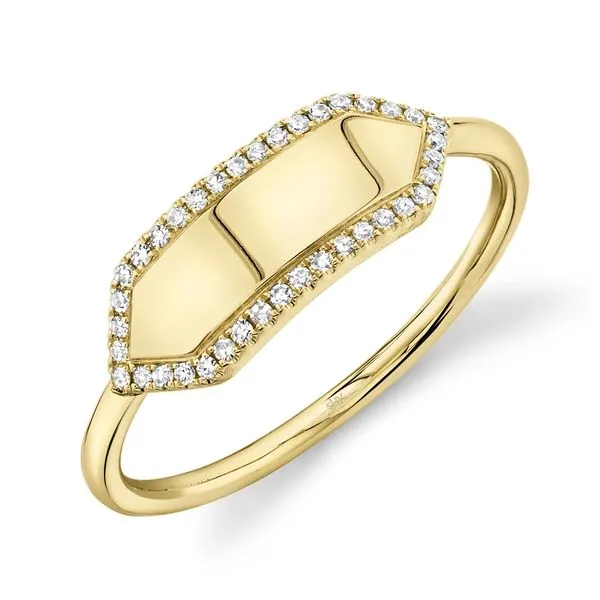 14k Bar ID Ring