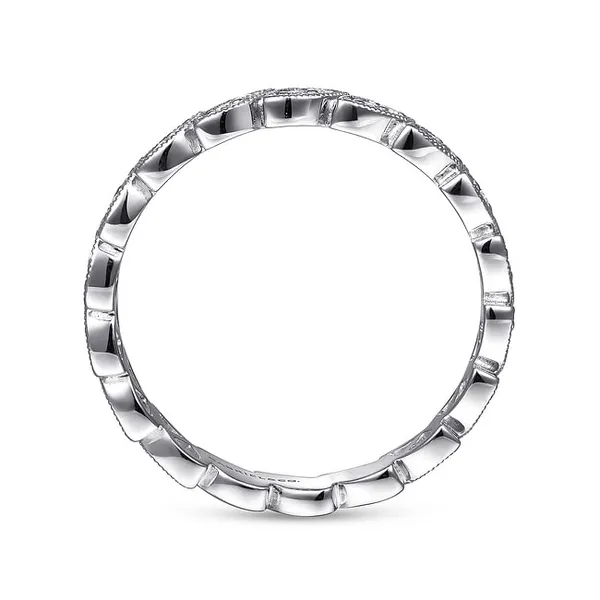 Scalloped Marquise Stackable Ring