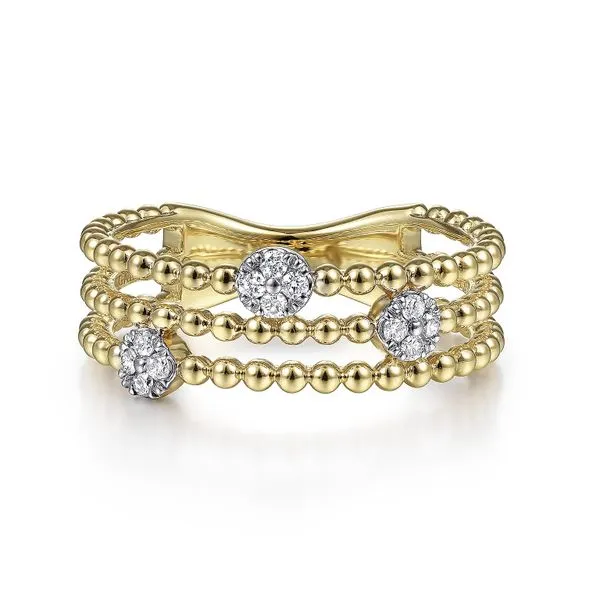 Pavé Diamond Station Ring