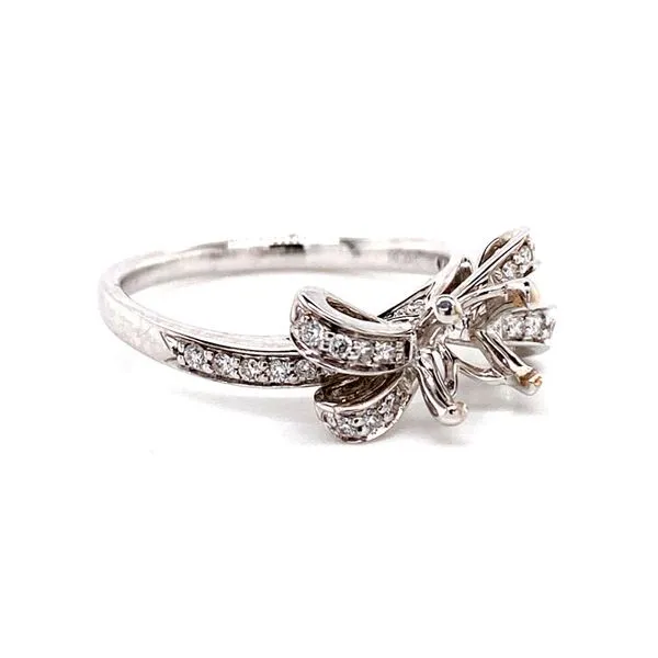 18k Bow Design Engagement Ring thumb image 2