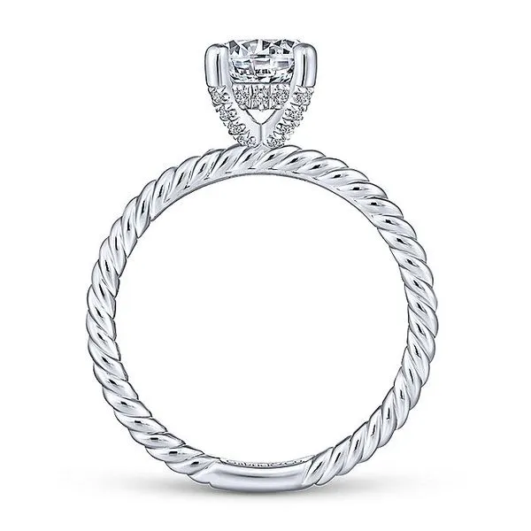 14k Rope Solitaire Engagement Ring