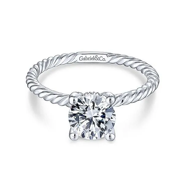 14k Rope Solitaire Engagement Ring similar item image