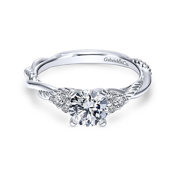 14k Braided 3-Stone Cluster Engagement Ring David Douglas Diamonds & Jewelry Marietta, GA