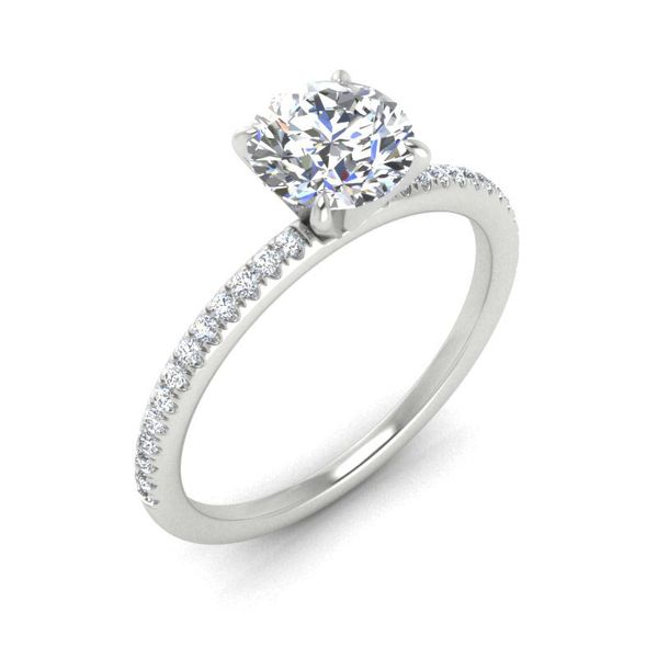 14k Accented Solitaire Engagement Ring Image 3 David Douglas Diamonds & Jewelry Marietta, GA