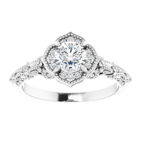 14k Vintage Halo Engagement Ring Image 3 David Douglas Diamonds & Jewelry Marietta, GA