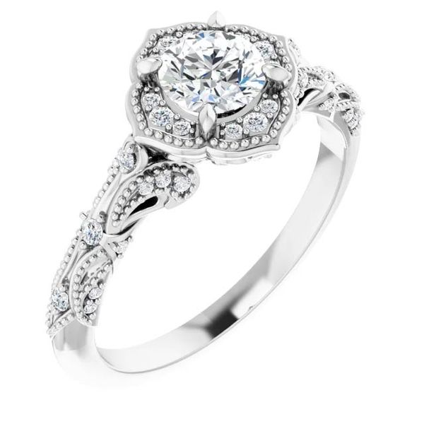 14k Vintage Halo Engagement Ring David Douglas Diamonds & Jewelry Marietta, GA